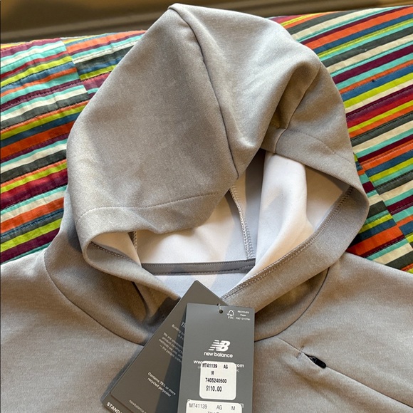 New Balance Mens Tech Knit Hoodie Pullover Grey Size M NEW WITH TAGS!$110 retail - Picture 10 of 15